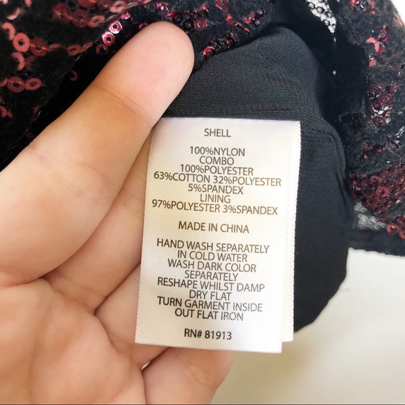 Tracy Reese | Red & Black Sequin Mini Dress Size 2 - Picture 4 of 6